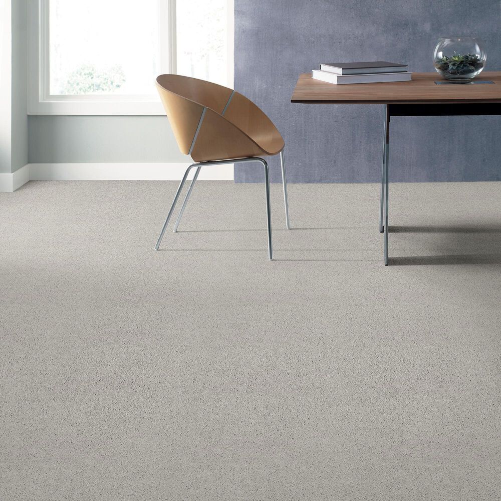 Shaw Cabana Bay Solid Carpet in Ice, , large