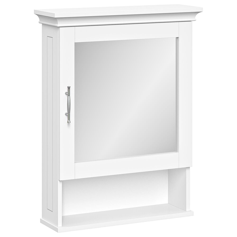 RiverRidge Home Somerset Wall Cabinet with Mirror and Shelf in White, , large