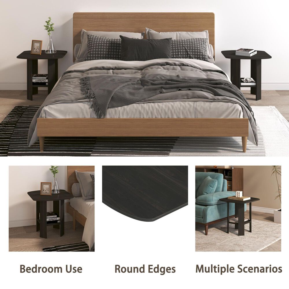 HOMLUX End Table in Espresso (Set of 2), , large