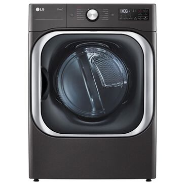 LG 9 Cu. Ft. Smart Wi-Fi Enabled Front Load Gas Dryer with TurboSteam in Black Steel, , large