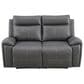 Steve Silver Gaston Manual Reclining Loveseat in Graphite Gray, , large