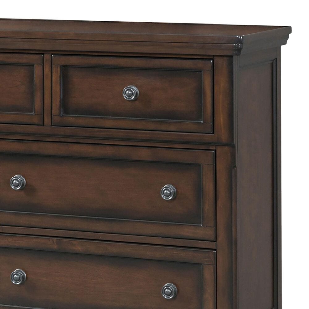 Mayberry Hill Kingston 4-Piece King Bedroom Set in Dark Walnut, , large