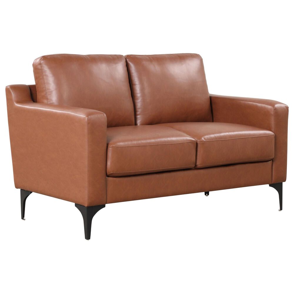 Lifestyle Solutions Fletcher Stationary Loveseat in Brown, , large