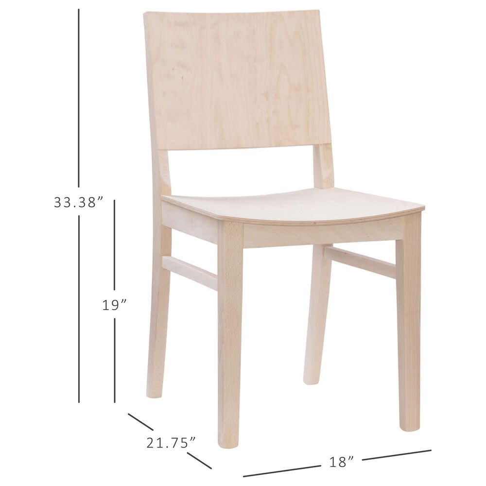 Linon Home Decor Devin Side Chair in Unfinished, , large