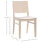 Linon Home Decor Devin Side Chair in Unfinished, , large