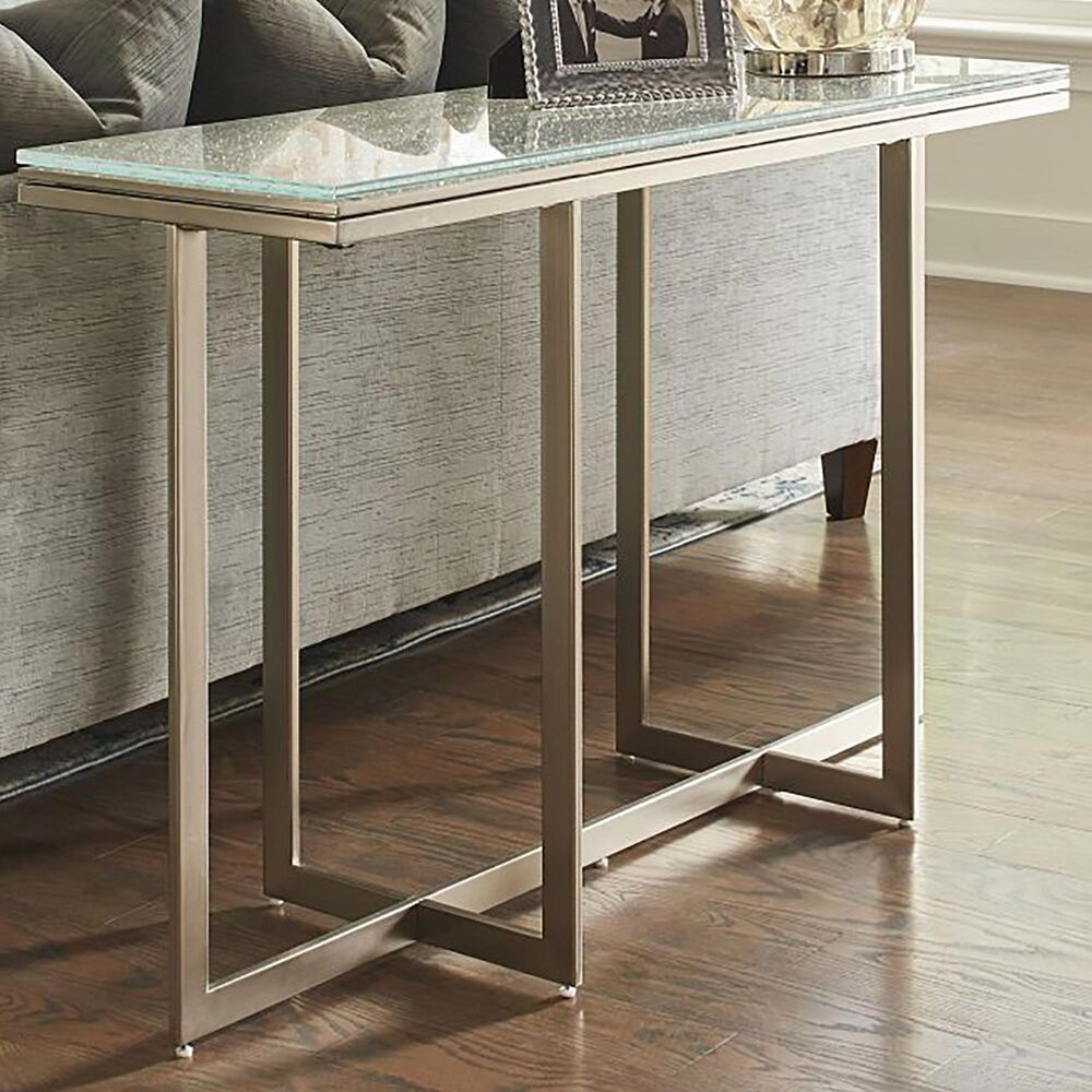 Urban Home Eliza Console Table in Clear Glass, , large