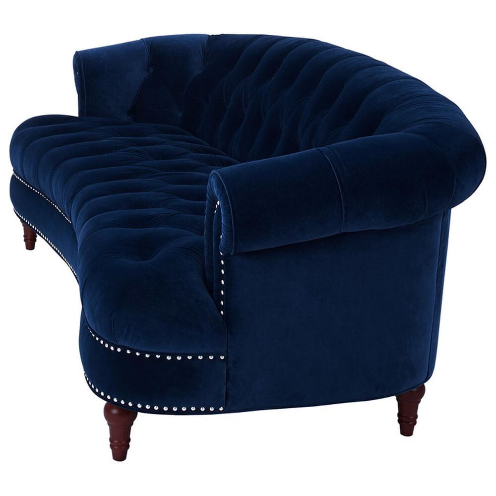Jennifer Taylor Home La Rosa Victorian Chesterfield Tufted Stationary Sofa in Navy Blue Velvet, , large