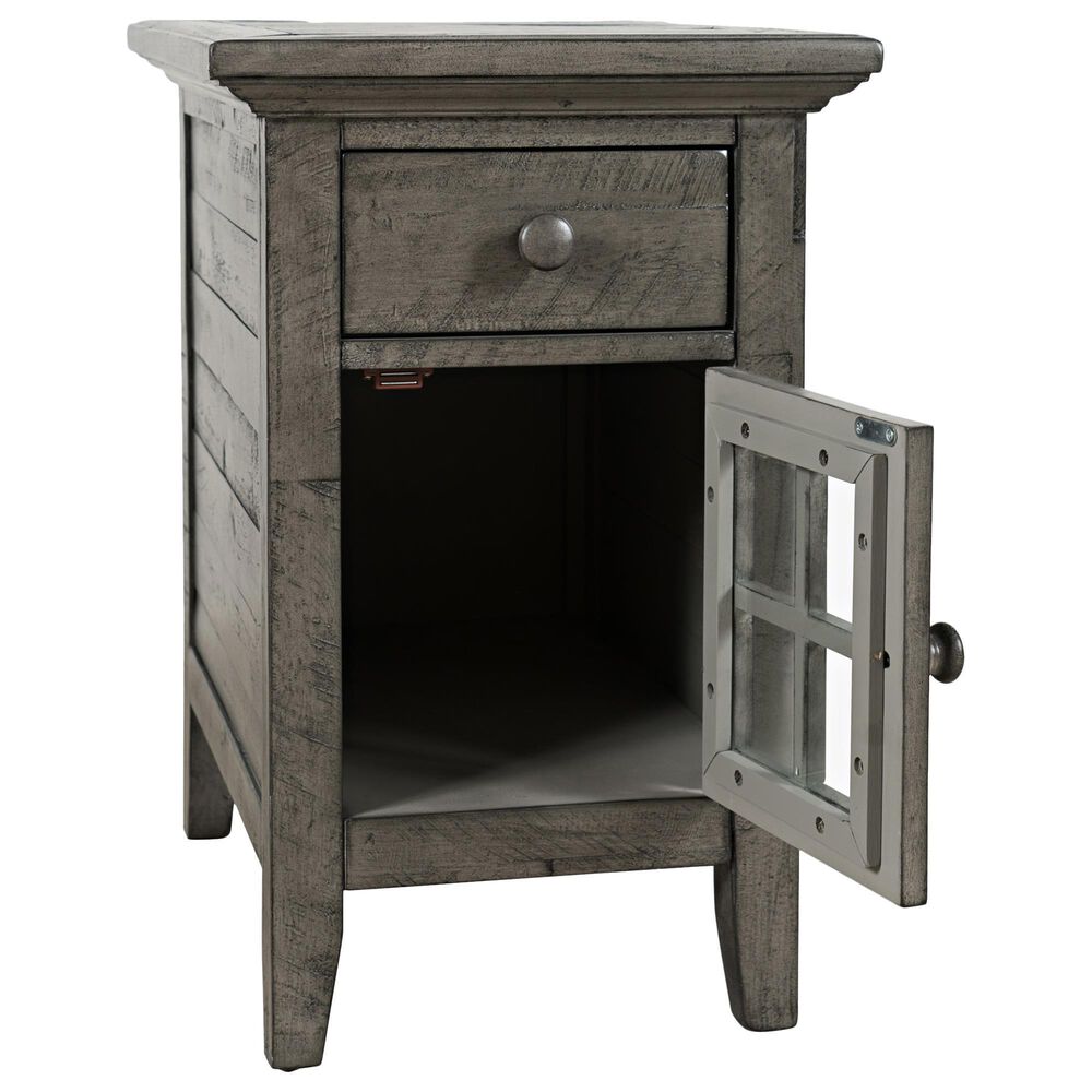 Waltham Rustic Shores Power Chairside Table in Charcoal, , large