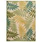 Nourison Aloha Nature 3"6" x 5"6" Green and Multicolor Indoor/Outdoor Area Rug, , large