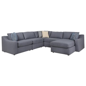Bassett Logan 5-Piece Modular Sectional in Cadet, , large