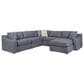 Bassett Logan 5-Piece Modular Sectional in Cadet, , large