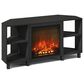 HOMLUX 47" Conner TV Stand with No Heat Electric Fireplace and 4 Open Shelves in Americano, , large