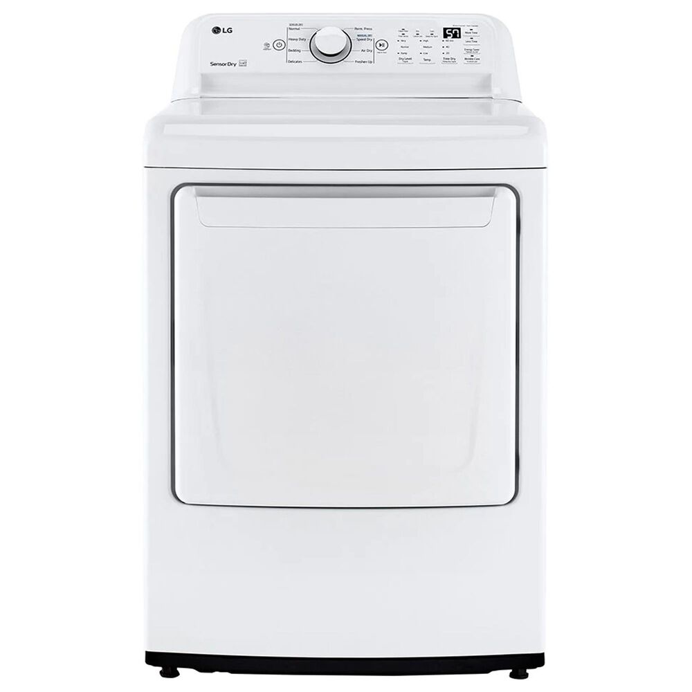 LG 7.3 Cu. Ft. Ultra Large Capacity Electric Dryer with Sensor Dry Technology in White, , large