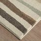 Feizy Eden Striped Ivory and Multicolor 12" x 15" Area Rug, , large