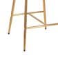 LumiSource Matisse Counter Stool with White Cushion in Gold (Set of 2), , large