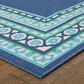 Oriental Weavers Meridian Navy and Green 8"6" x 13" Indoor/Outdoor Area Rug, , large
