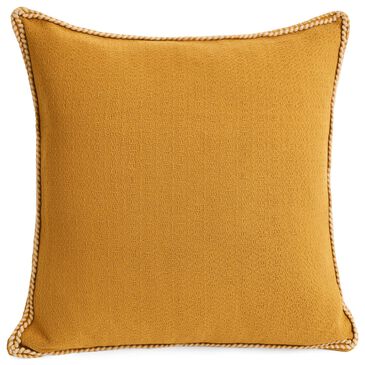 Accents DeVille 20" x 20" Throw Pillow with Stitch Piping in Yellow, , large