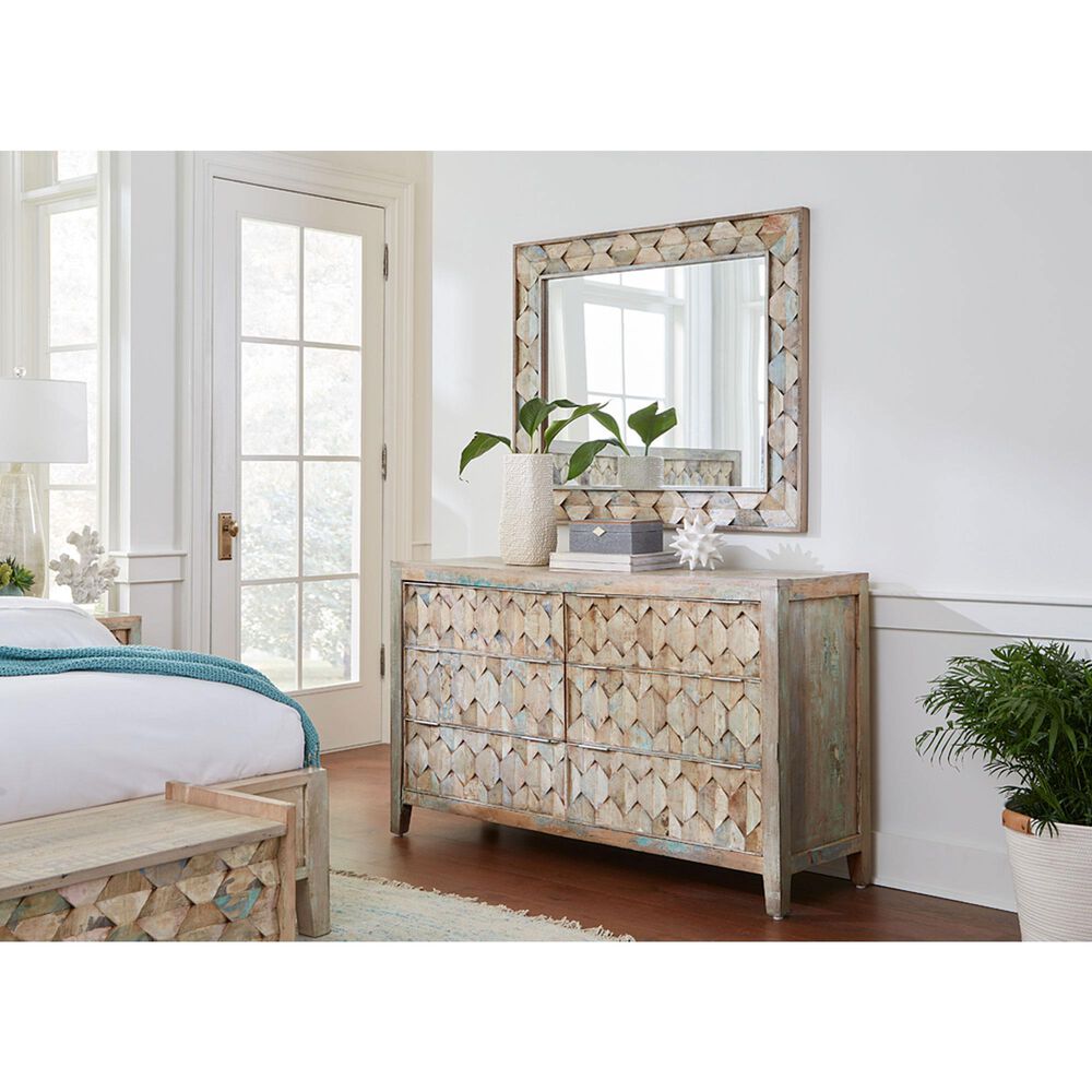 vintage teal dresser