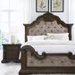 Millenium Queen Upholstered Bed and Two Nightstands in Dark Brown, , large