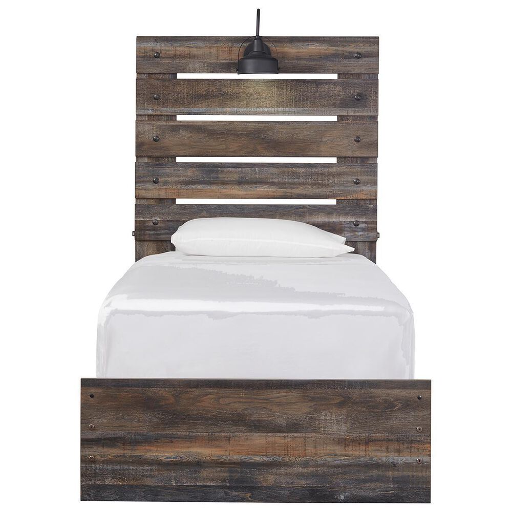 Ashley Drystan Twin Panel Bed in Rustic Brown, , large