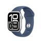 Apple Watch Series 10 GPS 42mm Silver Aluminum Case with Denim Sport Band - S/M, , large