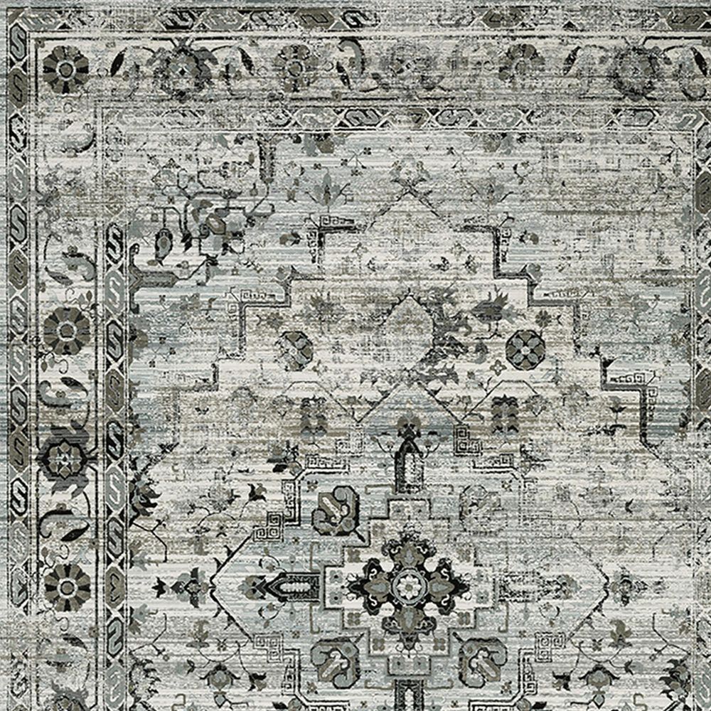 Oriental Weavers Gemini Medallion 2&#39;3&quot; x 7&#39;6&quot; Grey Runner, , large