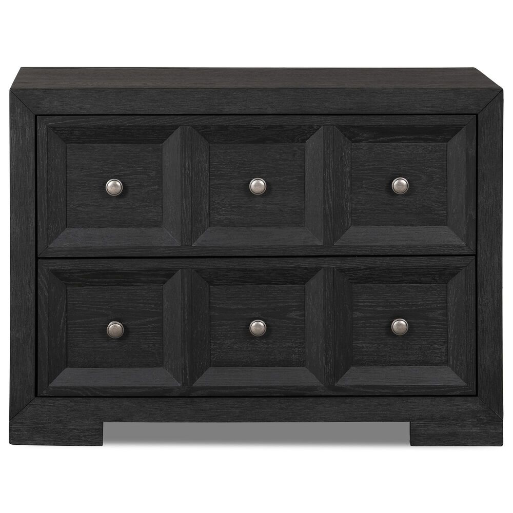 Furniture of America Hatton 2-Drawer Nightstand in Weathered Black, , large