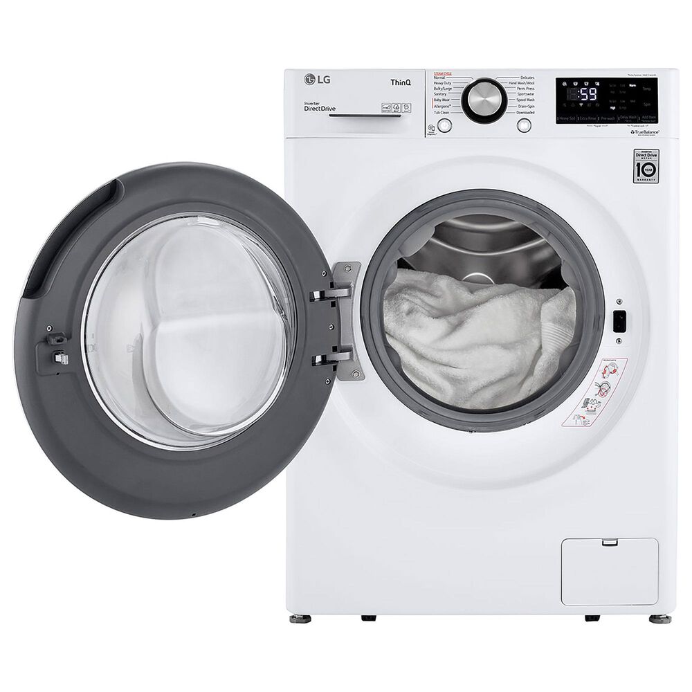 LG 2.4 Cu. Ft. Smart Front Load Washer in White, , large