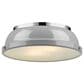 Golden Lighting Duncan 14" Flush Mount in Chrome and Glossy Gray, , large