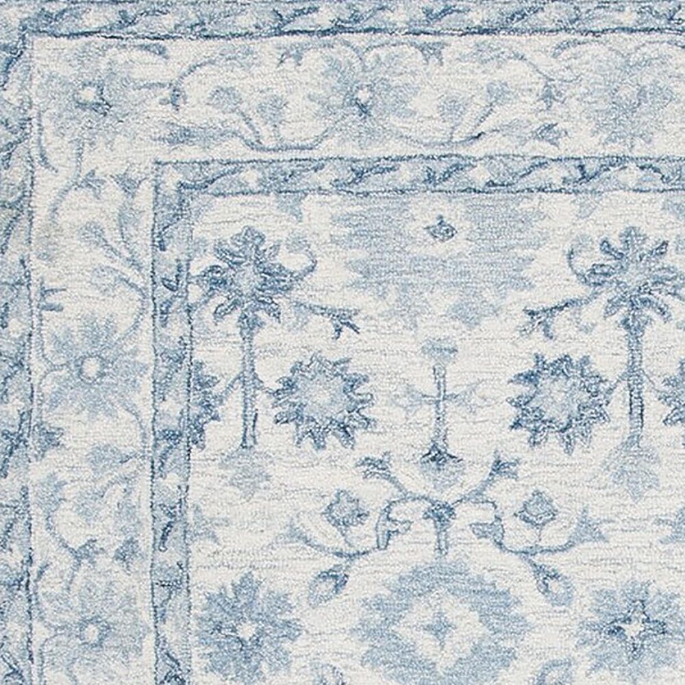 Safavieh Micro-Loop MLP276M 5' x 8' Blue and Ivory Area Rug, , large