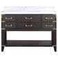 Lexora Home Norwalk 48" Single Bathroom Vanity in Brown Oak with White Carrara Marble Top and Rectangle Sink, , large