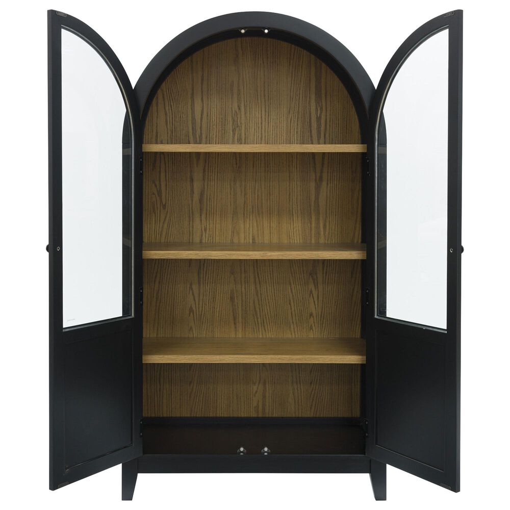 Ashley Dagandale Accent Cabinet in Black and Natural Brown, , large