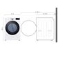 LG 7.4 Cu. Ft. Front Load Gas Dryer with TurboSteam in White, , large