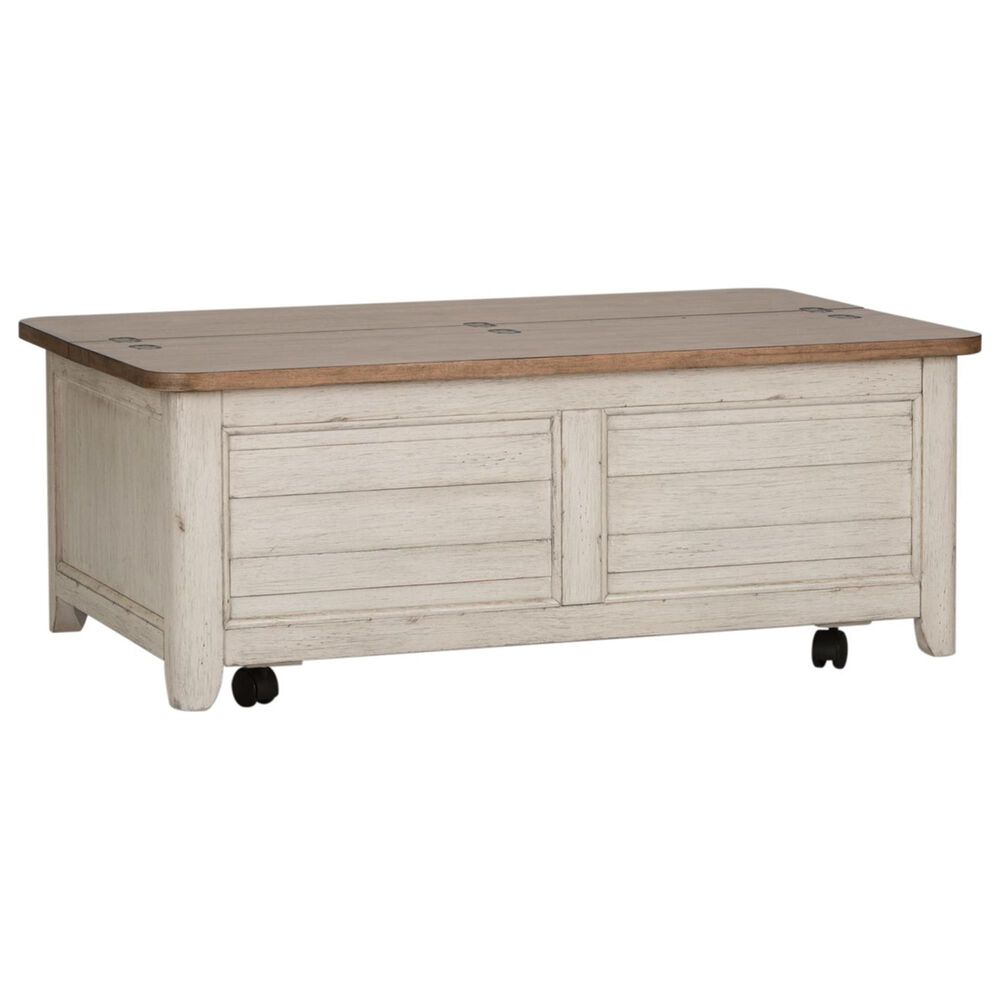 Belle Furnishings Farmhouse Reimagined Storage Trunk in White, , large