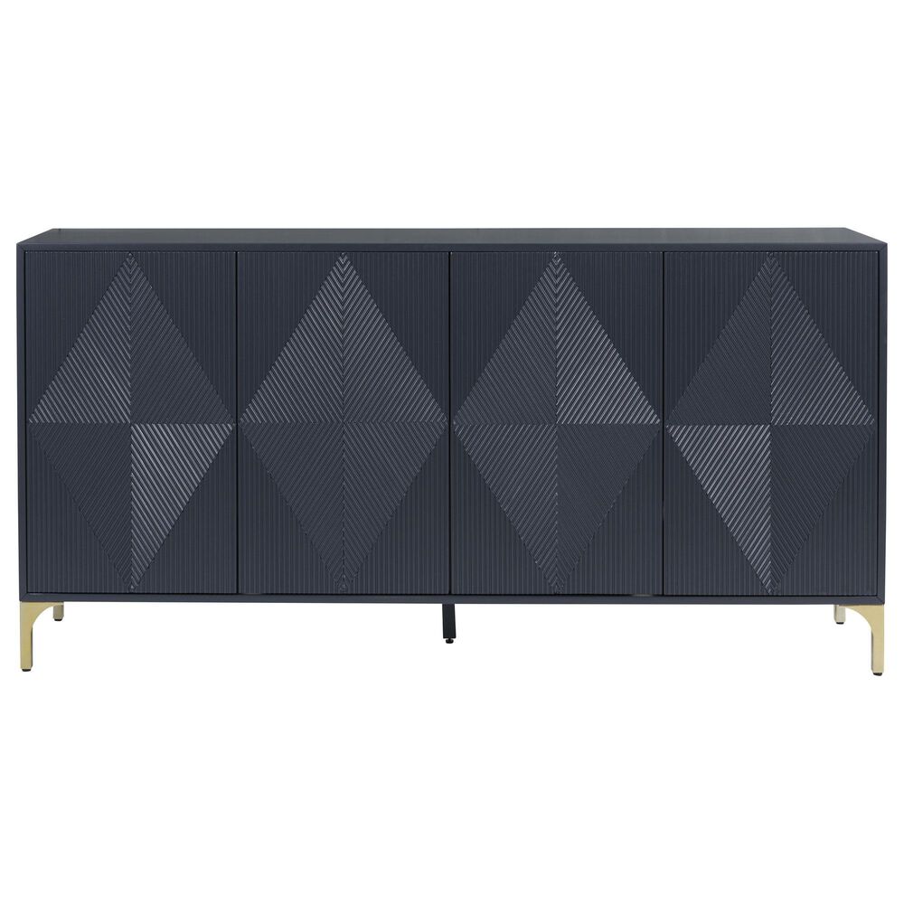 Ashley Loirwick Accent Cabinet in Dark Blue and Gold, , large