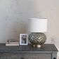 Creative Coop Glass Hobnail Table Lamp in Smoke and Brass, , large
