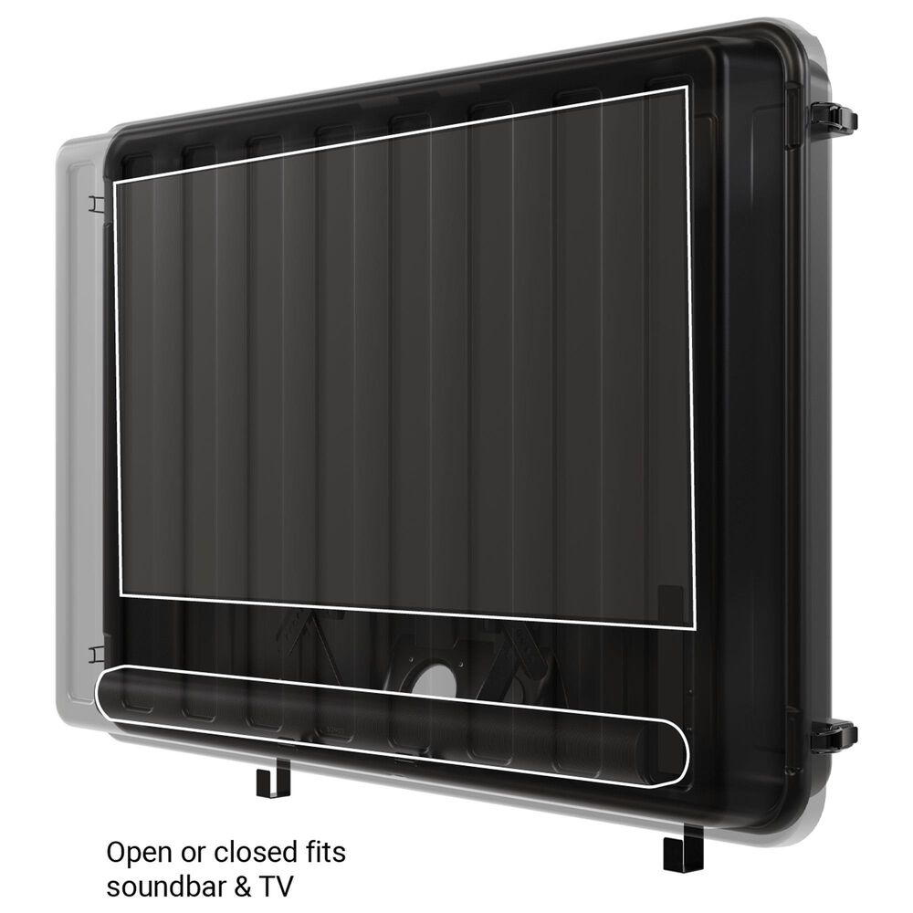 Storm Shell XL 44&quot; Outdoor TV and Soundbar Enclosure in Black, , large