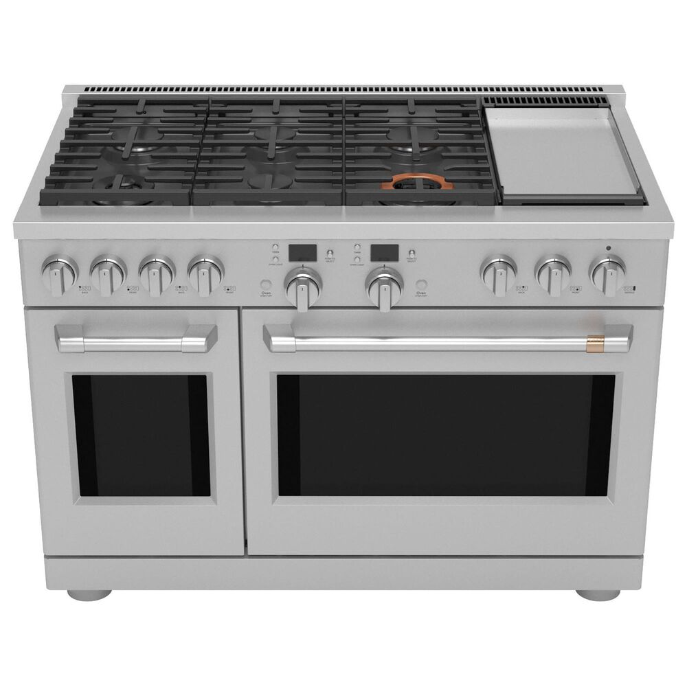 Cafe 8.25 Cu. Ft. Freestanding Dual Fuel Range with Double Oven in Stainless Steel and Brushed Stainless, , large
