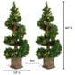 The Gerson Company 3.5" Potted Spiral Tree with LED Lights(Set of 2), , large