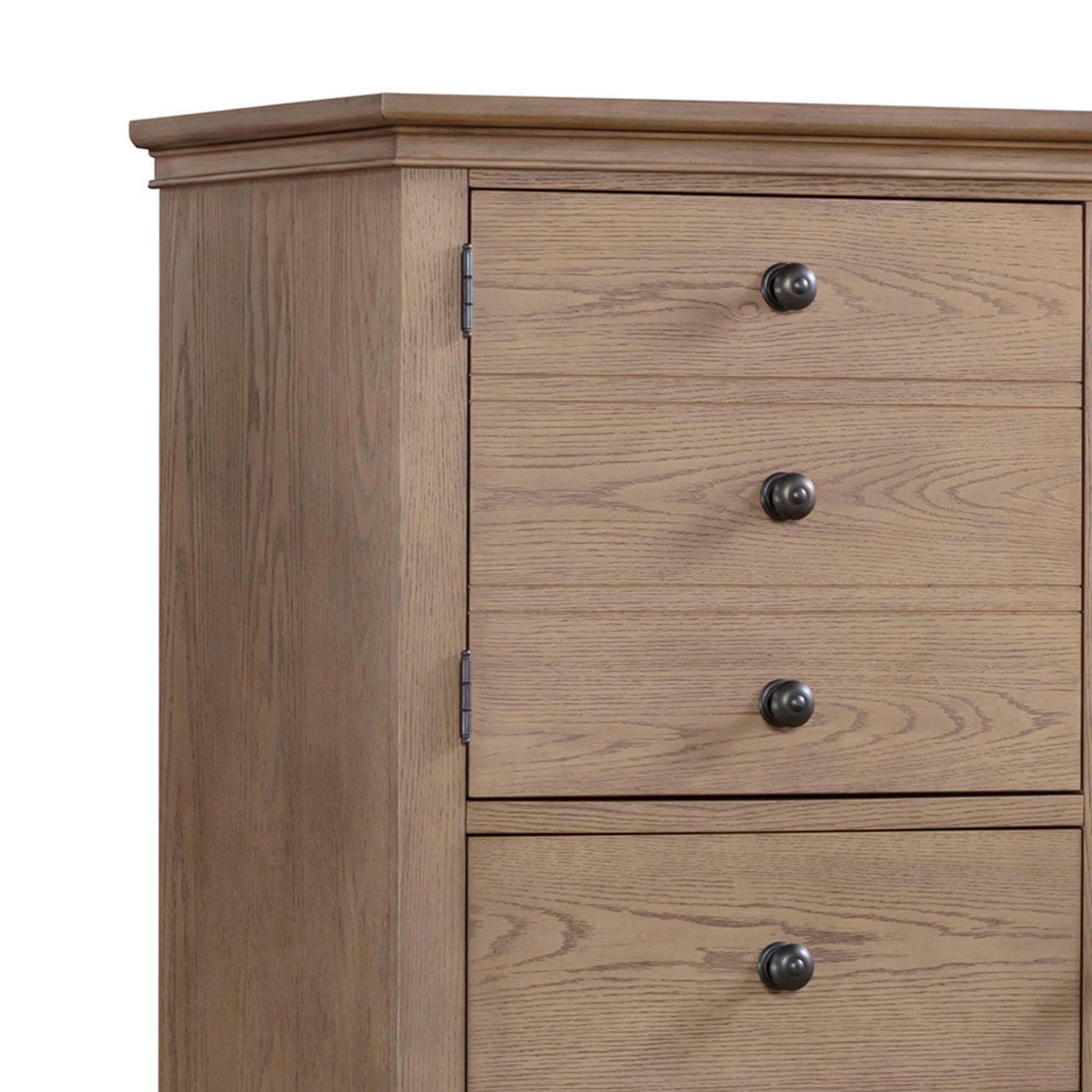 Riva Ridge Oxford 4-Drawer Chifferobe in Tan