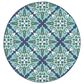 Oriental Weavers Meridian 2206B 7"10" Round Blue Area Rug, , large