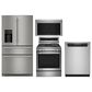 KitchenAid 4pc Kitchen Package with Refrigerator, Range, Microwave, and Dishwasher in Stainless Steel, , large
