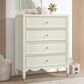 Forma & Co Olivia 5-Piece Twin Canopy Bedroom Set in French White, , large