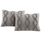 Triangle Home Fashions Avon Textured Ruffle 3-Piece King Comforter Set in Dark Gray, , large