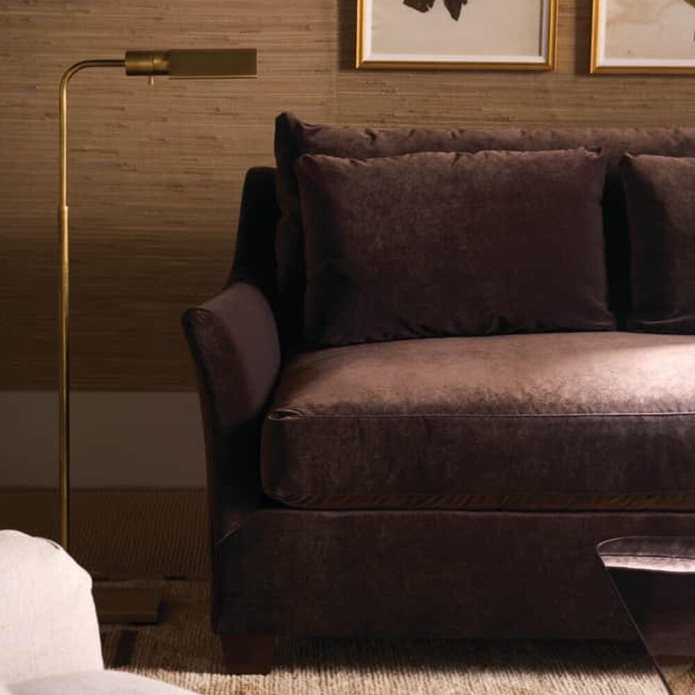 Rowe Furniture Moreau 85" Stationary Sofa with Bark Cushion in Gracious Living, , large