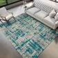 Dalyn Rug Company Brisbane Abstract 3" x 5" Teal Area Rug, , large