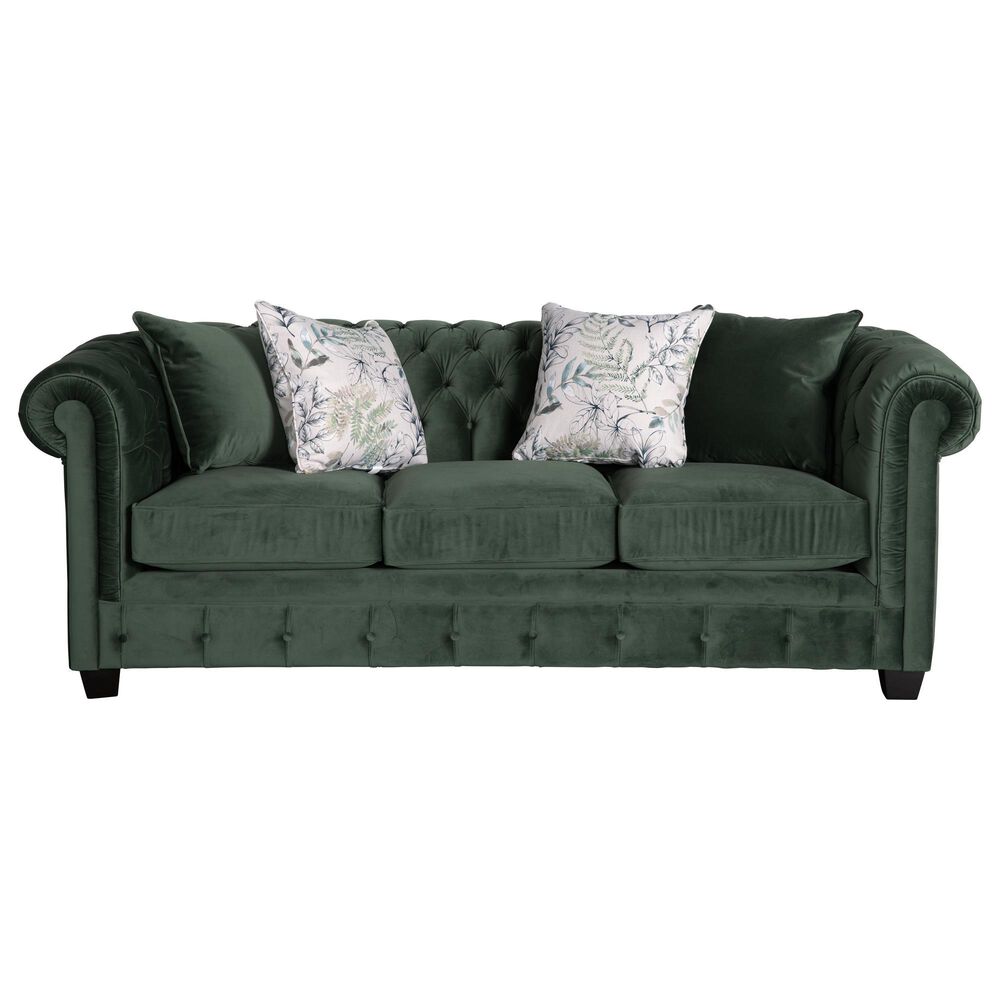 Decor-Rest Furniture Stationary Sofa in Green, , large