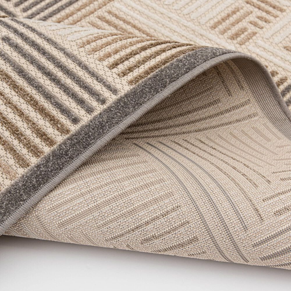 Central Oriental Fontana Halden 3&#39;1&quot; x 5&#39;3&quot; Cream and Brown Area Rug, , large