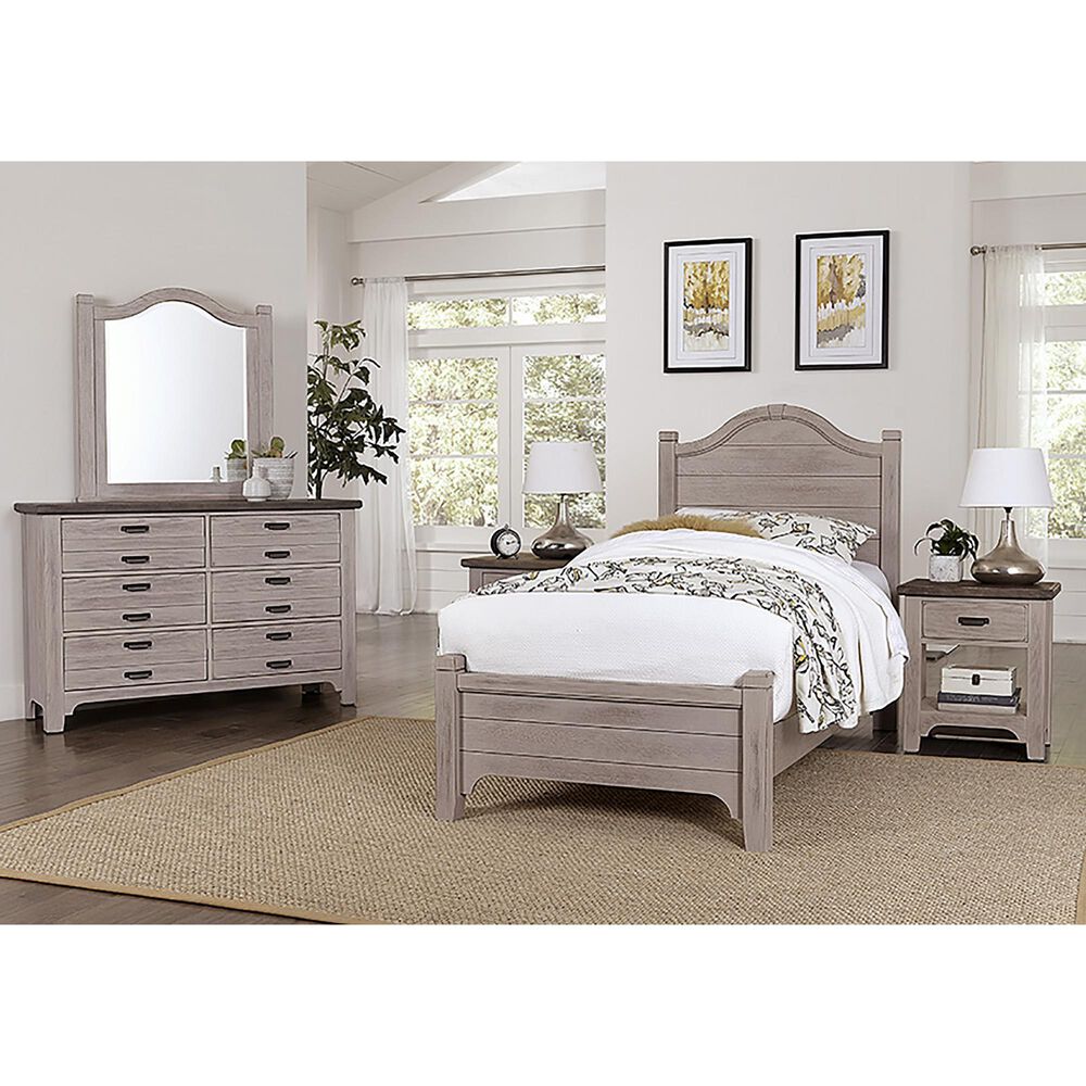 Viceray Collections Bungalow Home 1 Drawer Nightstand in Dover Grey and Folkstone, , large