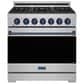 Thor Kitchen Gordon Ramsay 6 Cu. Ft. Professional Gas Range with Blue Handle Kit in Stainless Steel, , large
